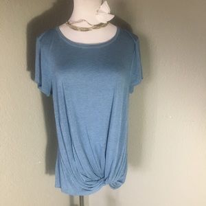 Eyeshadow Light Blue Short Sleeve Top